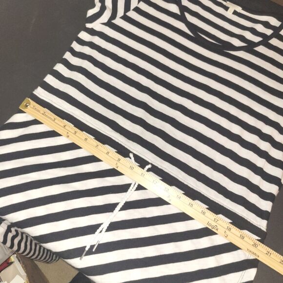 Talbots Black White Stripe Faux Wrap Maxi Dress XL - Picture 9 of 10